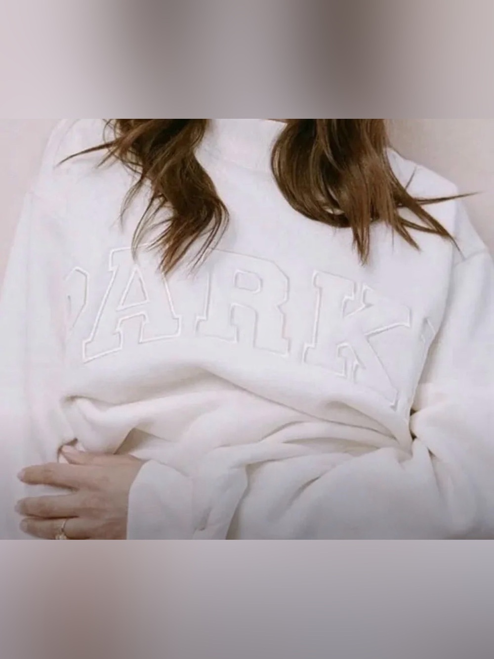 Parke Bridal Varsity Mockneck Top - Ivory White L/XL